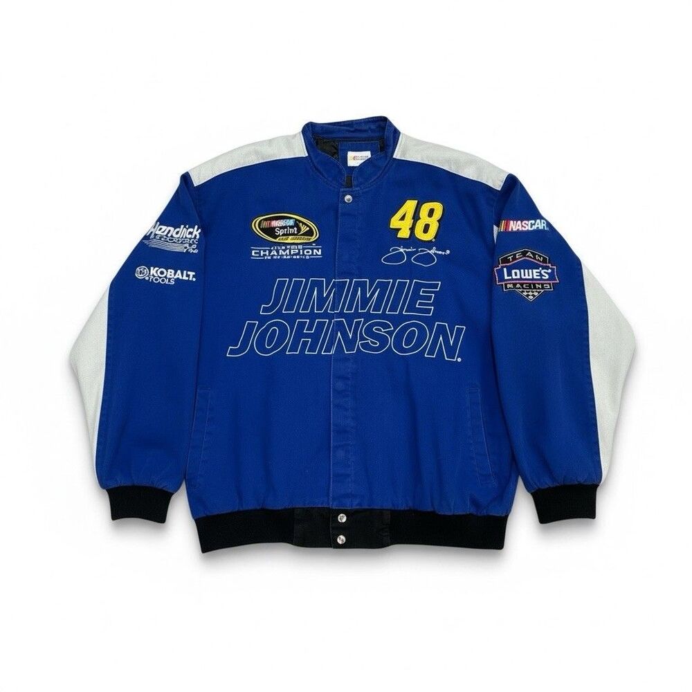 Jimmie Johnson NASCAR Racing Lowe’s Jacket # 48 Blue‎ Size XL